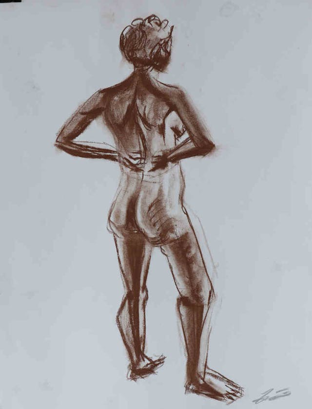 painting Female Model from Back 2023